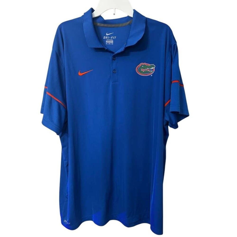 Nike Dri-Fit Florida UF Gators Polo Shirt Mens 3XL Blue Short Sleeves Plus Size